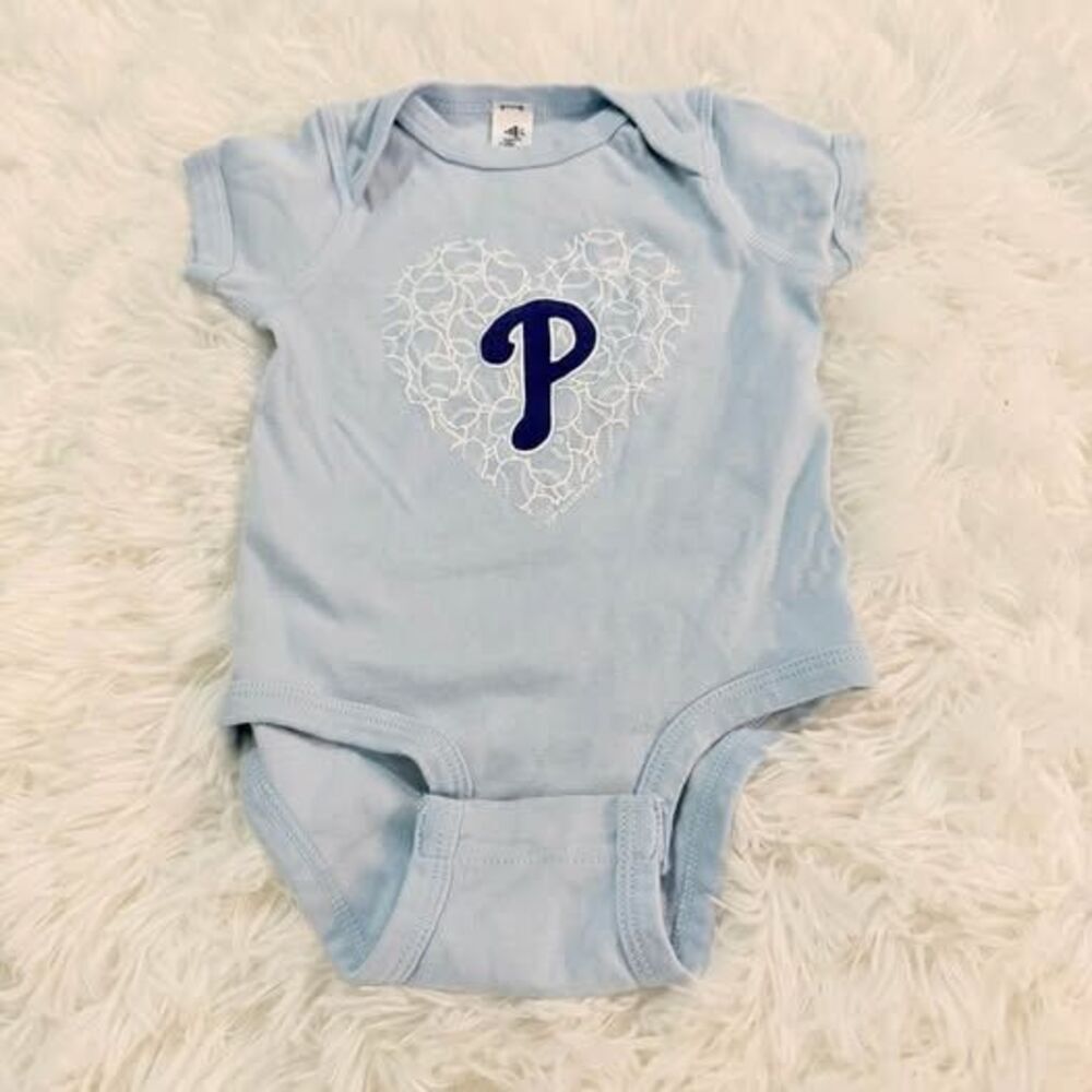 Philadelphia Phillies Baby Onesie 6M Blue Bodysuit